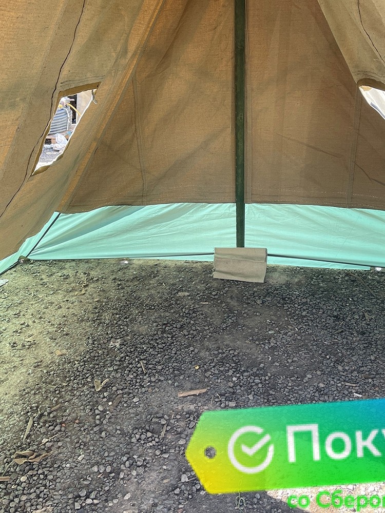 Палатка Гарнизон-3 с двускатной крышей