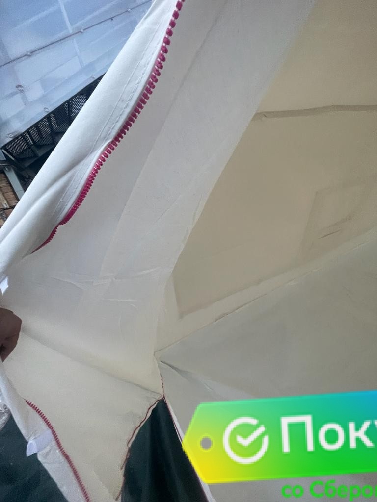 Палатка Гарнизон-7 белого цвета с полом