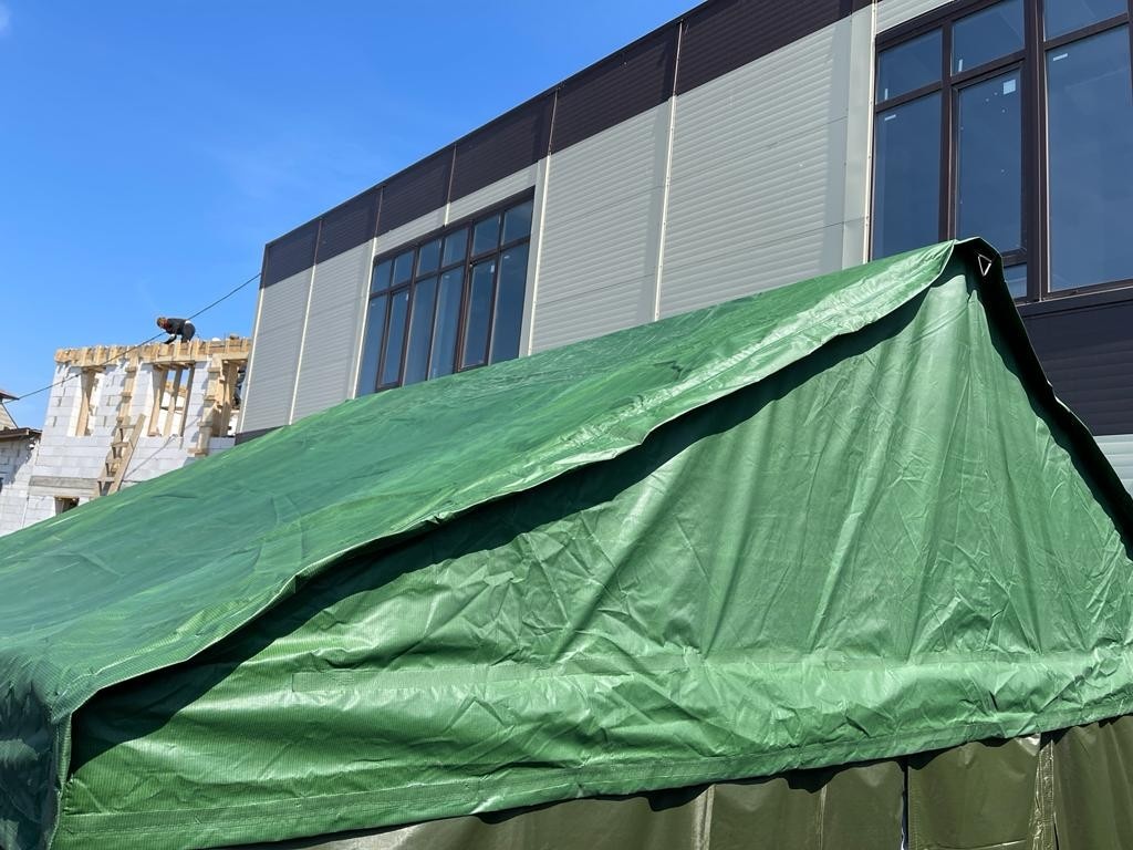 Палатка Каркасная утепленная зеленого цвета 5х6